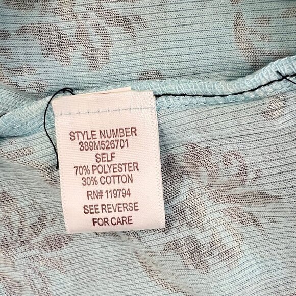 Unity World Wear Womens 3X Floral Print Henley With Button Accents & Pocket - Picture 8 of 9